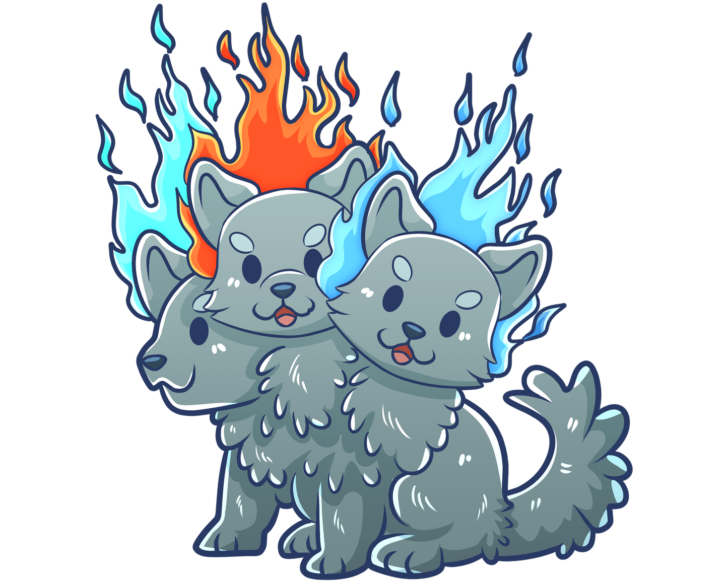 Adorable Cerberus - Glossy | Holographic | Matte Vinyl Sticker